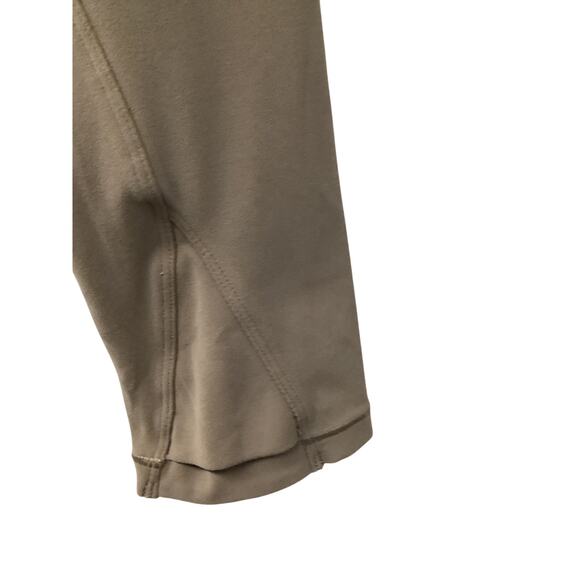 Athleta Encore Taupe Wrap Ballet V-Neck Yoga Top Shirt Large Stretch - Picture 5 of 6